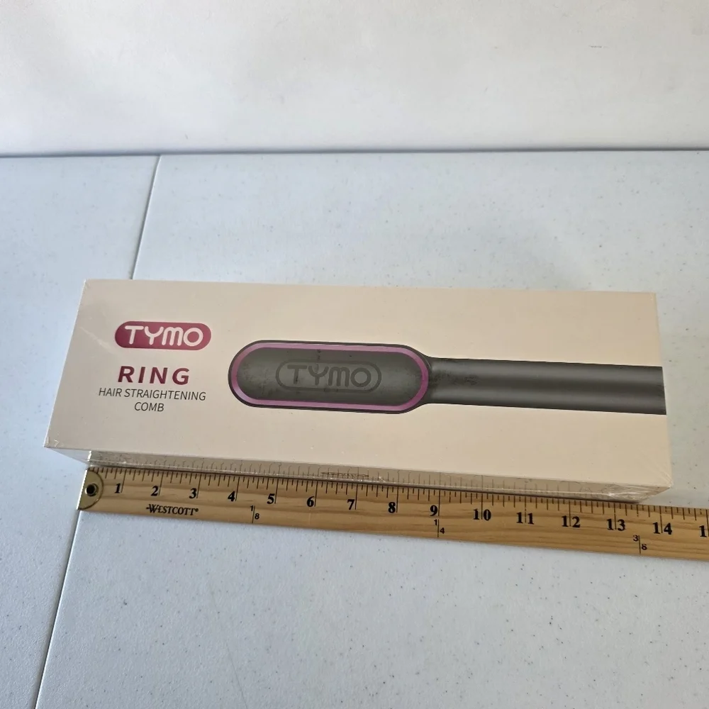 Tymo Ring Hair Straightening Comb NEW with Brush Hair Clips Heatproof Glove
